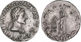 GREEK COINS
Dracma. 135-110 a.C. HELIOKLES. BACTRIA E INDOGRECIA. Anv.: Cabeza diademada a derecha, alrededor leyenda. Rev.: Zeus en pie a izquierda ...