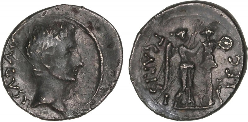 CELTIBERIAN COINS
Quinario. 27 a.C. ÉPOCA DE AUGUSTO. EMERITA (MÉRIDA, Badajoz)...