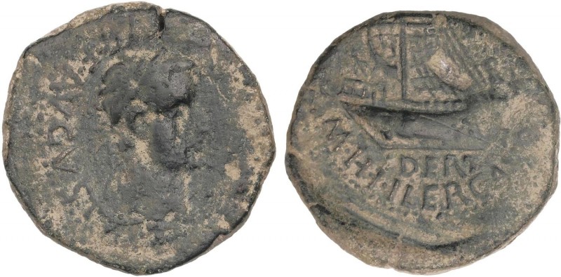 CELTIBERIAN COINS
As. 14-36 d.C. ÉPOCA DE TIBERIO. DERTOSA ILERGAVONIA (TORTOSA...