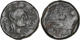 CELTIBERIAN COINS
As. 50-20 a.C. ARSE-SAGUNTUM (SAGUNTO, Valencia). Anv.: Cabeza de Roma a derecha, alrededor SAGVNT-INV. Rev.: Proa de nave a derech...