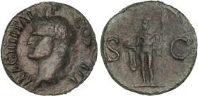 ROMAN COINS: ROMAN EMPIRE
Empire
As. Acuñada el 23-32 d.C. AGRIPA. Anv.: M. AGRIPPA L. F. COS. III. Cabeza a izquierda con corona. Rev.: S. C. Neptu...