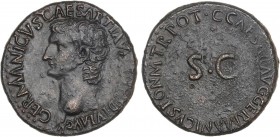 ROMAN COINS: ROMAN EMPIRE
Empire
As. Acuñada el 37-38 d.C. GERMANICO. Anv.: GERMANICVS CAESAR TI. AVGVST. F. DIVI. AVG. N. Cabeza descubierta a izqu...