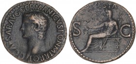 ROMAN COINS: ROMAN EMPIRE
Empire
As. Acuñada el 37 d.C. CALÍGULA. Anv.: C. CAESAR AVG. GERMANICVS PON. M. TR. POT. Cabeza descubierta a izquierda. R...