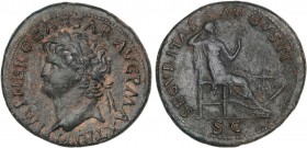 ROMAN COINS: ROMAN EMPIRE
Empire
Dupondio. Acuñada el 54-55 d.C. NERÓN. Anv.: IMP NERO CAESAR AVG P. MAX TR.P. P. P. Cabeza laureada a izquierda. Re...