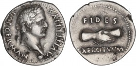 ROMAN COINS: ROMAN EMPIRE
Empire
Denario. Acuñada el 69 d.C. VITELIO. TARRACO. Anv.: A. VITELLIVS IMP. GERMAN. Cabeza de Vitelio laureado a derecha,...