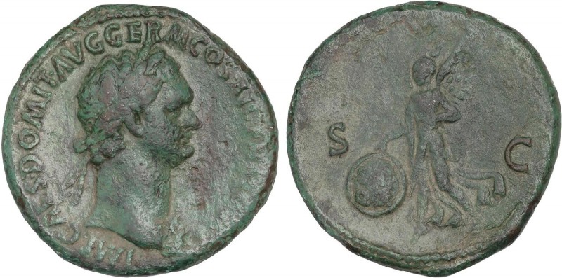 ROMAN COINS: ROMAN EMPIRE
Empire
As. Acuñada el 85 d.C. DOMICIANO. Anv.: IMP. ...