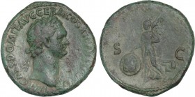ROMAN COINS: ROMAN EMPIRE
Empire
As. Acuñada el 85 d.C. DOMICIANO. Anv.: IMP. CAES. DOMIT. AVG. GERM. COS. XI (CENS. P. P.) Busto laureado a derecha...