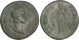 ROMAN COINS: ROMAN EMPIRE
Empire
Sestercio. Acuñada el 96-98 d.C. NERVA. Anv.: IMP. NERVA CAES. AVG. P. M. TR. P. COS. III P. P. Cabeza laureada a d...