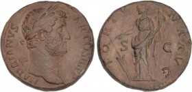 ROMAN COINS: ROMAN EMPIRE
Empire
Sestercio. Acuñada el 134-138 d.C. ADRIANO. Anv.: HADRIANVS AVG. COS. III P. P. Busto laureado a derecha. Rev.: FOR...