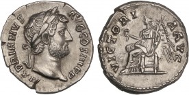 ROMAN COINS: ROMAN EMPIRE
Empire
Denario. Acuñada el 134-138 d.C. ADRIANO. Anv.: HADRIANVS AVG. COS III P.P. Busto laureado a derecha. Rev.: VICTORI...