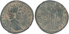 ROMAN COINS: ROMAN EMPIRE
Empire
Sestercio. Acuñada el 137 d.C. AELIO. Anv.: L. AELIVS CAESAR. Cabeza descubierta a derecha. Rev.: TR. POT. COS. II....