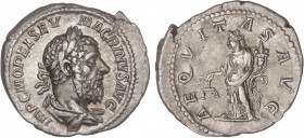 ROMAN COINS: ROMAN EMPIRE
Empire
Denario. Acuñada el 217-218 d.C. MACRINO. Anv.: IMP. C. M. OPEL. SEV. MACRINVS AVG. Busto laureado a derecha. Rev.:...