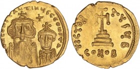 BYZANTINE COINS
Sólido. CONSTANTE II (654-659 d.C.). CONSTANTINOPLA. Anv.: ¶N. CONSTANTIN¶SC. CONSTAN. Bustos de frente de Constante y Constantino II...