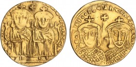 BYZANTINE COINS
Sólido. LEÓN IV y CONSTANTINO VI (778-780 d.C.). CONSTANTINOPLA. Anv.: (LEON VS ESSOn CON)STAnTInOS nEOS. León IV y Constantino VI en...