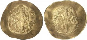 BYZANTINE COINS
Hyperpyron. JUAN II COMNENO (1118-1143 d.C.). SALÓNICA. Anv.: Cristo sentado en un trono dando la bendición, encima IC-XC. Rev.: Juan...
