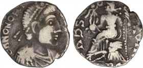 OSTROGOTH COINS
Silicua. 440-490 d.C. VÁNDALOS (Emisiones Pseudo-Imperiales) en nombre de HONORIO. Anv.: Busto diademado y drapeado con coraza a dere...