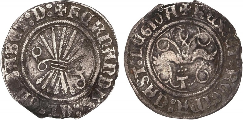 SPANISH MONARCHY: FERDINAND AND ISABELLA
Ferdinand and Isabella
1/2 Real. TOLE...