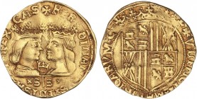 SPANISH MONARCHY: FERDINAND AND ISABELLA
Ferdinand and Isabella
Ducado. VALENCIA. Anv.: Corona entre bustos, debajo xS - Sx. 3,46 grs. RARA. AC-118....