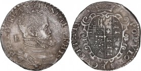 SPANISH MONARCHY: PHILIP II
Philip II
1/2 Ducado. S/F. NÁPOLES. Anv.: IBR, detrás del busto. 14,18 grs. AR. Ligera pátina. Vti-349. MBC+.