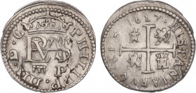 SPANISH MONARCHY: PHILIP IV
Philip IV
1/2 Real. 1627. SEGOVIA. P. 1,03 grs. AC-620. EBC-.