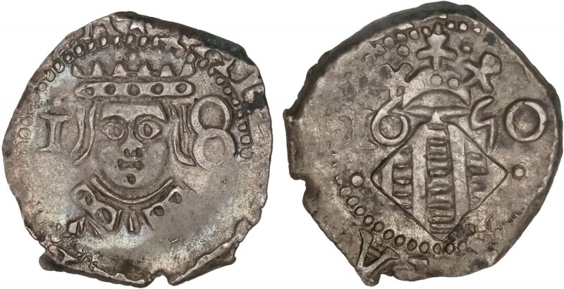 SPANISH MONARCHY: PHILIP IV
Philip IV
Divuité. 1650. VALENCIA. 2,19 grs. AC-82...