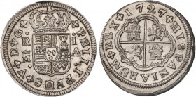 SPANISH MONARCHY: PHILIP V
Philip V
1 Real. 1727. MADRID. A. 3,49 grs. Pocos ejemplares conocidos, la mejor subastada. Brillo original. MUY RARA ASÍ...