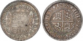 SPANISH MONARCHY: FERDINAND VI
Ferdinand VI
2 Reales. 1758. SEVILLA. J.V. 5,93 grs. Preciosa pátina tornasolada. AC-343. EBC-/MBC+.