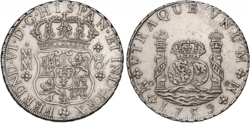 SPANISH MONARCHY: FERDINAND VI
Ferdinand VI
8 Reales. 1759. MÉXICO. M.M. 27,17...