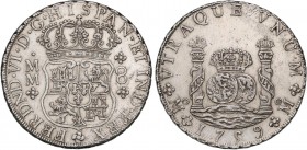 SPANISH MONARCHY: FERDINAND VI
Ferdinand VI
8 Reales. 1759. MÉXICO. M.M. 27,17 grs. Columnario. (Leves rayitas). Restos de brillo original. AC-495. ...