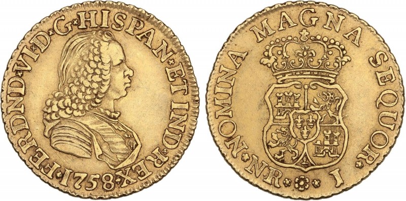 SPANISH MONARCHY: FERDINAND VI
Ferdinand VI
2 Escudos. 1758. NUEVO REINO. J. 6...