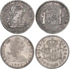 SPANISH MONARCHY: CHARLES III
Charles IIII
Lote 2 monedas 2 Reales. 1779. MÉXICO, POTOSÍ. AC-668, 722. MBC a MBC+.