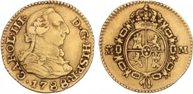 SPANISH MONARCHY: CHARLES III
Charles IIII
1/2 Escudo. 1788. MADRID. M. 1,72 grs. AC-1286. MBC.