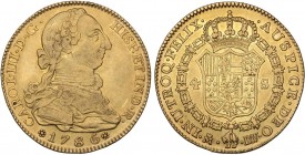 SPANISH MONARCHY: CHARLES III
Charles IIII
4 Escudos. 1786. MADRID. D.V. 13,38 grs. (Acuñación algo floja en parte). Restos de brillo original. AC-1...