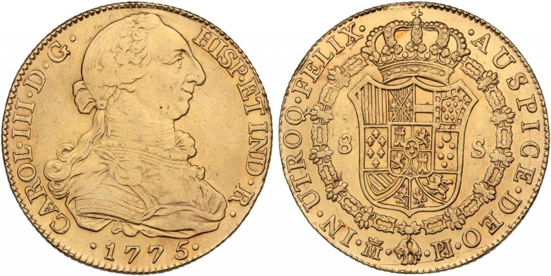 SPANISH MONARCHY: CHARLES III
Charles IIII
8 Escudos. 1775. MADRID. P.J. 26,59...