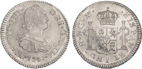 SPANISH MONARCHY: CHARLES IV
Charles IV
1/2 Real. 1807. GUATEMALA. M. 1,81 grs. Ex-colección Richard Stuart. Ex-Sedwick noviembre 2017 (Lote 951). E...