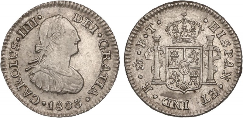 SPANISH MONARCHY: CHARLES IV
Charles IV
1/2 Real. 1803. MÉXICO. F.T. 1,69 grs....