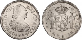 SPANISH MONARCHY: FERDINAND VII
Ferdinand VII
1/2 Real. 1809. GUATEMALA. M. 1,77 grs. Busto de Carlos IV. Ex-colección Richard Stuart. Ex-Stacks Bow...