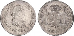 SPANISH MONARCHY: FERDINAND VII
Ferdinand VII
1/2 Real. 1811. GUATEMALA. M. 1,77 grs. Bonita pátina irregular de colección antigua con restos de bri...