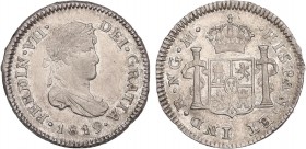 SPANISH MONARCHY: FERDINAND VII
Ferdinand VII
1/2 Real. 1819. GUATEMALA. M. 1,70 grs. Pleno brillo original, parece PROOF. MUY BELLA. AC-340. SC.
