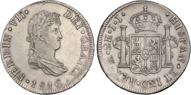 SPANISH MONARCHY: FERDINAND VII
Ferdinand VII
2 Reales. 1816. MÉXICO. J.J. 6,6...