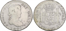 SPANISH MONARCHY: FERDINAND VII
Ferdinand VII
2 Reales. 1820. ZACATECAS. A.G. 6,32 grs. (Golpecitos). AC-1012. (MBC-).