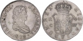 SPANISH MONARCHY: FERDINAND VII
Ferdinand VII
4 Reales. 1812. CATALUNYA. S.F. 13,36 grs. ESCASA. AC-1034. MBC.