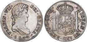 SPANISH MONARCHY: FERDINAND VII
Ferdinand VII
8 Reales. 1814. GUATEMALA. M. 26,87 grs. Leve pátina anaranjada. AC-1227. MBC+.