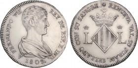 SPANISH MONARCHY: FERDINAND VII
Ferdinand VII
Medalla Proclamación. 1809. VALENCIA. 7,29 grs. AR. Módulo 2 Reales. He-6. EBC.