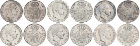 PESETA SYSTEM: ALFONSO XII
Serie 6 monedas 20 Centavos de Peso. 1880 a 1885. MANILA. Todas diferentes. Colección completa. A EXAMINAR. BC+ a EBC.