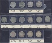 PESETA SYSTEM: LOTS
Serie 14 monedas 50 Céntimos. 1869 a 1926. GOBIERNO PROVISIONAL, ALFONSO XII y ALFONSO XIII. Todas diferentes. Colección completa...