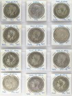 PESETA SYSTEM: COUNTERFEIT COINS
Lote 17 monedas 5 Pesetas. 1896 a 1899. ALFONSO XIII. AR, Br. 1896 (5), 1897 (7), 1898 (4), 1899. Gran mayoría de pl...