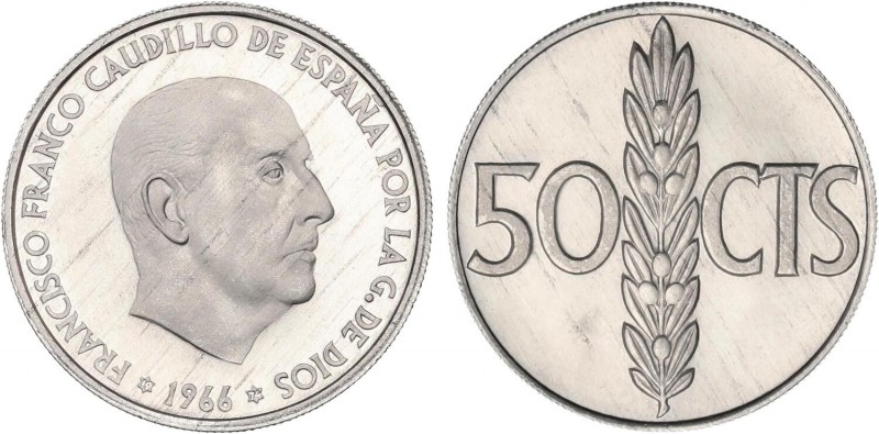 PESETA SYSTEM: ESTADO ESPAÑOL
Estado Español
50 Céntimos. 1966 (*19-74). Proce...