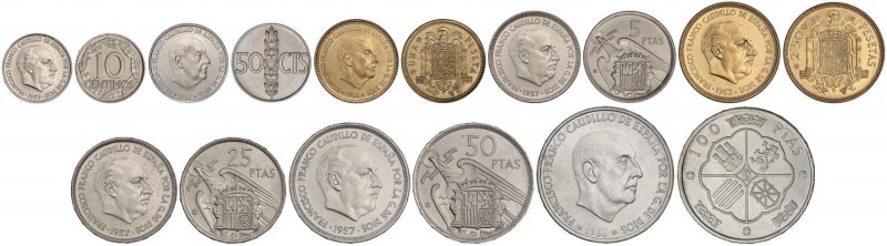 PESETA SYSTEM: ESTADO ESPAÑOL
Estado Español
Serie 8 monedas 10 Céntimos a 100...