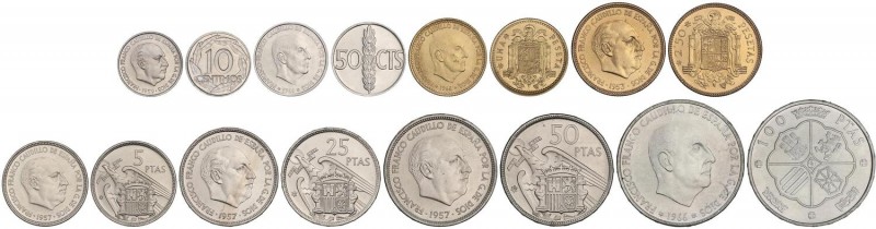 PESETA SYSTEM: ESTADO ESPAÑOL
Estado Español
Serie 8 monedas 10 Céntimos a 100...